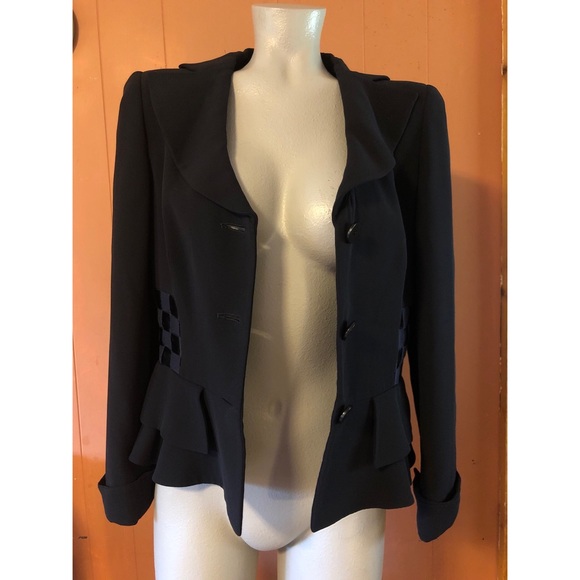Armani Collezioni Black Peplum Blazer, 8 - Picture 6 of 14